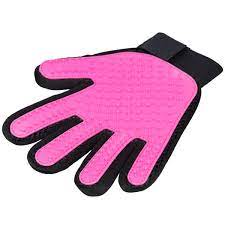 Trixie Fur Care Glove Massage & Shine - Pink & Black